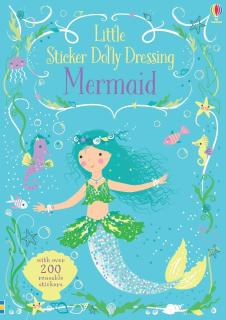 Carte de activitati   Little Sticker Dolly Dressing Mermaid  , 200 stickers, format A5, Usborne