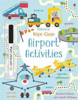 Carte de activitati scrie si sterge   Wipe-clean Airport activities  , reutilizabila, Usborne