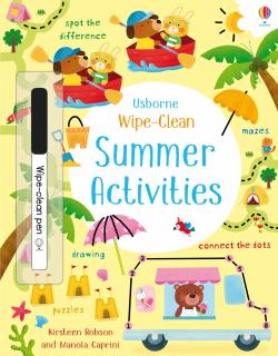 Carte de activitati scrie si sterge   Wipe-clean summer activities  , reutilizabila, Usborne