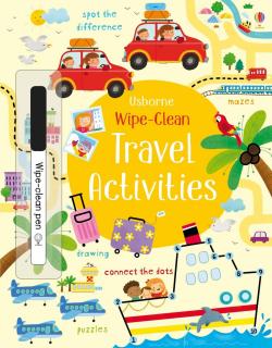 Carte de activitati scrie si sterge   Wipe-clean travel activities  , reutilizabila, Usborne