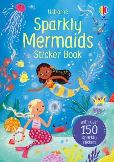 Carte de activitati   Sparkly Mermaids Sticker Book  , format mic, 150 stickers, Usborne