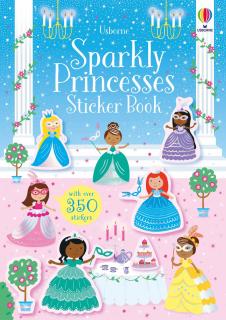 Carte de activitati   Sparkly Princesses Sticker Book  , format mic, 350 stickers, Usborne