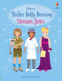 Carte de activitati   Sticker Dolly Dream Jobs  , format A4, Usborne