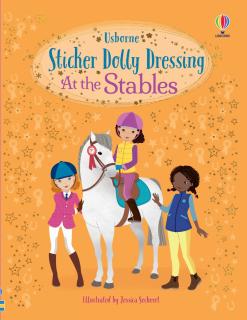 Carte de activitati   Sticker Dolly Dressing At the Stables  , format A4, Usborne