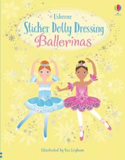 Carte de activitati   Sticker Dolly Dressing Ballerinas  , format A4, Usborne