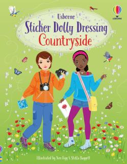 Carte de activitati   Sticker Dolly Dressing Countryside  , format A4, Usborne