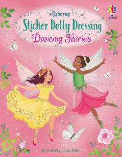 Carte de activitati   Sticker Dolly Dressing Dancing Fairies  , format A4, Usborne