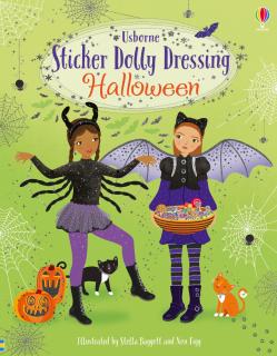 Carte de activitati   Sticker Dolly Dressing Halloween  , format A4, Usborne