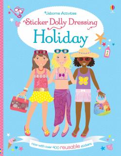 Carte de activitati   Sticker Dolly Dressing Holiday  , format A4, Usborne