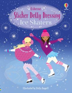 Carte de activitati   Sticker Dolly Dressing Ice Skaters  , format A4, Usborne