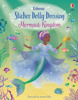 Carte de activitati   Sticker Dolly Dressing Mermaid Kingdom  , format A4, Usborne