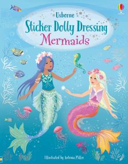 Carte de activitati   Sticker Dolly Dressing Mermaids  , format A4, Usborne