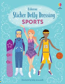 Carte de activitati   Sticker Dolly Dressing Sports  , format A4, Usborne