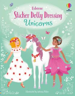 Carte de activitati   Sticker Dolly Dressing Unicorns  , format A4, Usborne