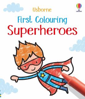 Carte de colorat   First Colouring Superheroes  , Usborne