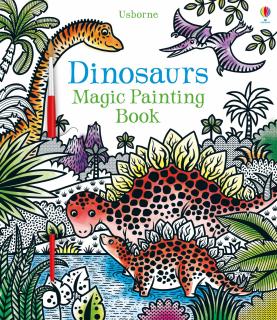 Carte de pictat cu apa   Magic painting book Dinosaurs  , Usborne