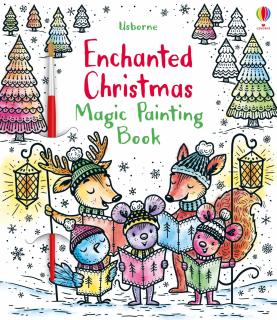 Carte de pictat cu apa   Magic painting book Enchanted Christmas  , Usborne