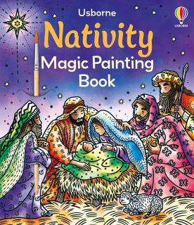 Carte de pictat cu apa   Nativity Magic painting book  , Usborne