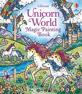 Carte de pictat cu apa   Unicorn World Magic Painting Book  , Usborne