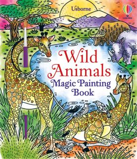 Carte de pictat cu apa   Wild Animals Magic Painting Book  , Usborne