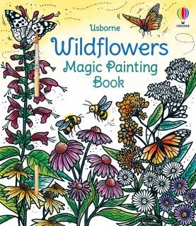 Carte de pictat cu apa   Wildflowers Magic Painting Book  , Usborne