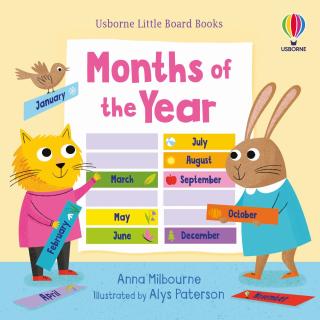 Carte ilustrata   Little Board Books Months of the Year  , cartonata, 2 ani+, Usborne