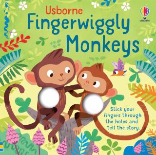 Carte interactiva   Fingerwiggly Monkeys  , marioneta deget, cartonata, Usborne