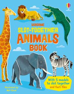 Carte interactiva   Slot-together Animals Book  , cu figurine, Usborne