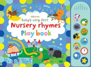 Carte mare senzoriala cu sunete si clapete,   Nursery Rhymes Playbook  , cartonata, Usborne