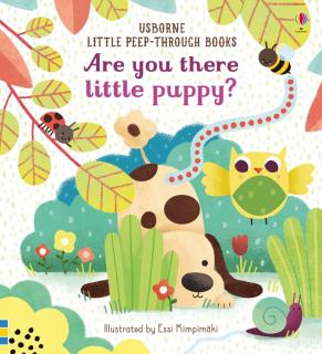 Carte senzoriala   Are you there little puppy?  , cartonata, cu decupaje, Usborne