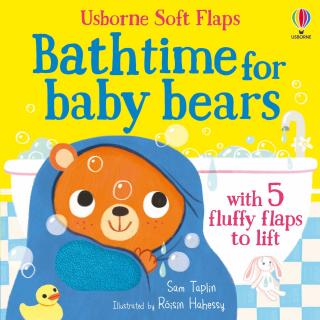 Carte senzoriala   Bathtime for Baby Bears  , cu paturice textila, cartonata, Usborne