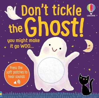 Carte senzoriala cu sunete   Don t tickle the Ghost  , cartonata, cu texturi, Usborne