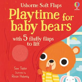 Carte senzoriala   Playtime for Baby Bears  , cu paturice textila, cartonata, Usborne