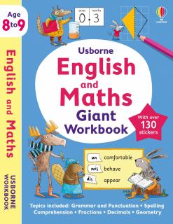 Culegere de exercitii   English and Maths Giant Workbook 8-9  , 8 ani+, Usborne