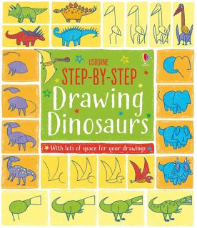 Cum sa desenam pas cu pas Dinozauri,   Step-by-step drawing Dinosaurs  , Usborne