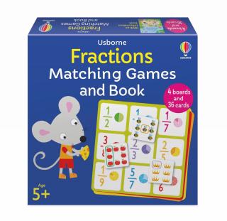 Joc educativ Fractii,   Fractions Matching Games and Book  , Usborne
