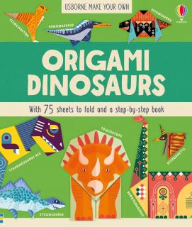 Origami dinozauri, pas cu pas, 75 coli,   Origami Dinosaurs  , Usborne