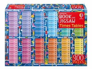 Puzzle + atlas Tabla Inmultirii, 300 de piese,   Book and Jigsaw Times Tables  , Usborne