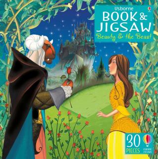 Puzzle + carte   Book and Jigsaw Beauty and the Beast  , 30 de piese, Usborne