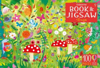 Puzzle + carte   Book and Jigsaw Bugs  , 100 piese, Usborne