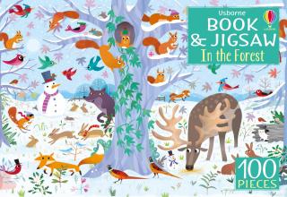 Puzzle + carte   Book and Jigsaw In the Forest  , 100 de piese, Usborne