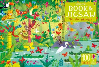 Puzzle + carte   Book and Jigsaw In the Jungle  , 100 de piese, Usborne