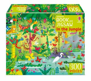 Puzzle + carte   Book and Jigsaw In the Jungle  , 300 de piese, Usborne