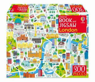 Puzzle + carte   Book and Jigsaw London  , 300 de piese, Usborne