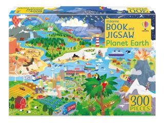 Puzzle + carte   Book and Jigsaw Planet Earth  , 300 de piese, Usborne