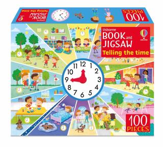 Puzzle + carte   Book and Jigsaw Telling the Time  , 100 de piese, Usborne