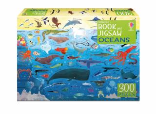 Puzzle + carte   Usborne Book and Jigsaw Oceans  , 300 de piese, Usborne
