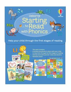 Set 8 povesti   Starting to Read with Phonics  , include poster, stickers, Usborne