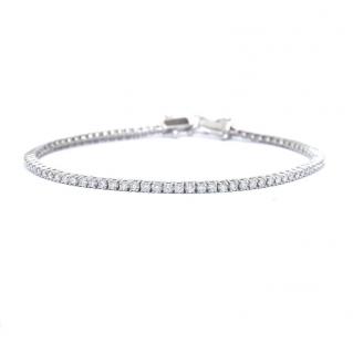 Bratara tenis din aur alb de 18K cu diamant creat in laborator 1.78 ct