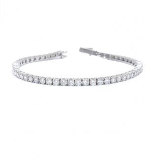 Bratara tenis din aur alb de 18K cu diamant creat in laborator 5.24 ct